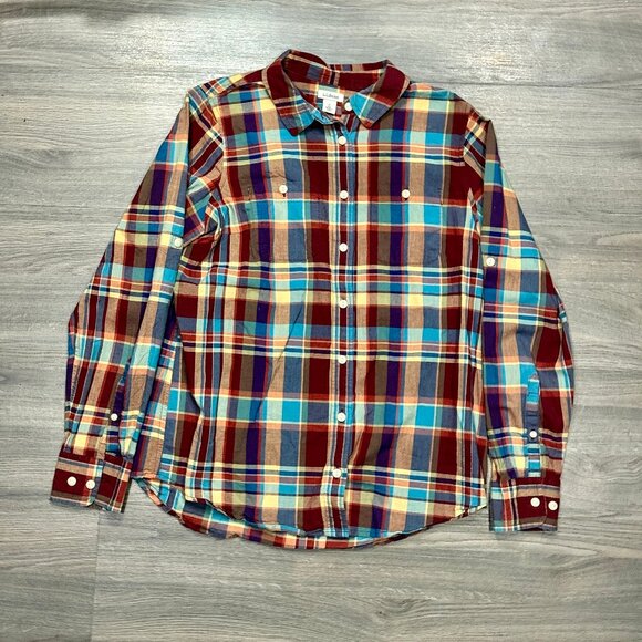 L.L. Bean Women's Plaid Flannel Shirt - Picture 1 of 5
